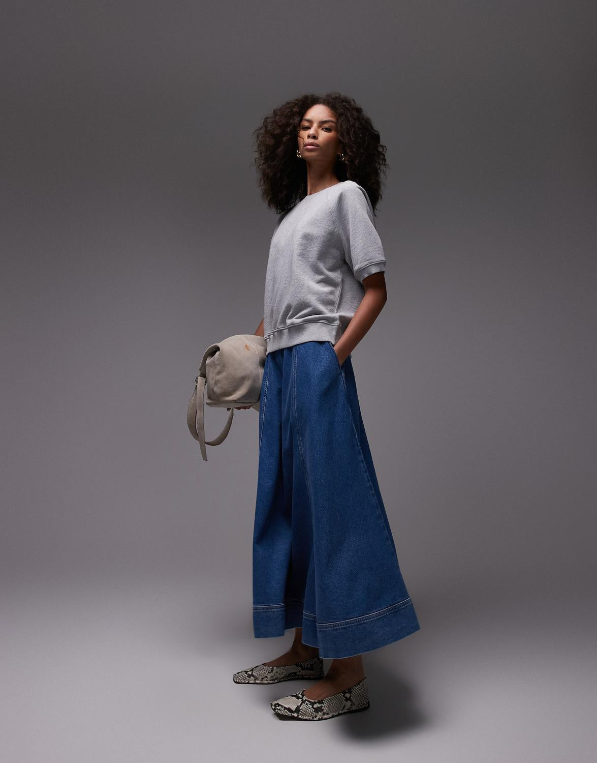 TSELINA DENIM MAXI SKIRT